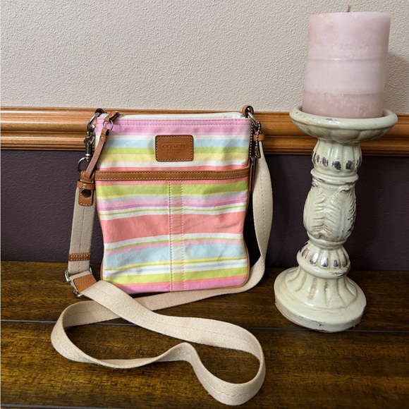 Coach Y2K Hampton Pastel Stripe Crossbody Bag - Picture 2 of 11